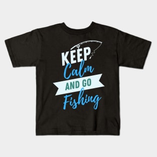 Keep calm and go fishing Kids T-Shirt